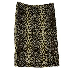 Breckenridge Woman Maxi Skirt Brown‎ Tan Cheetah Print Leopard Print